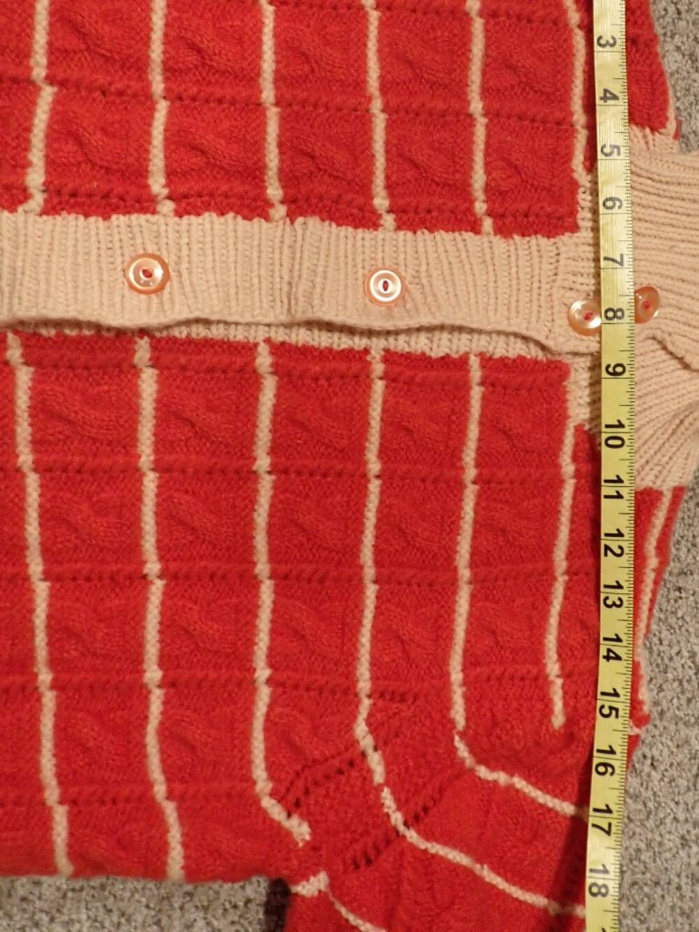 Vintage Hand-Knit Cardigan Sweater - Picture 7 of 11
